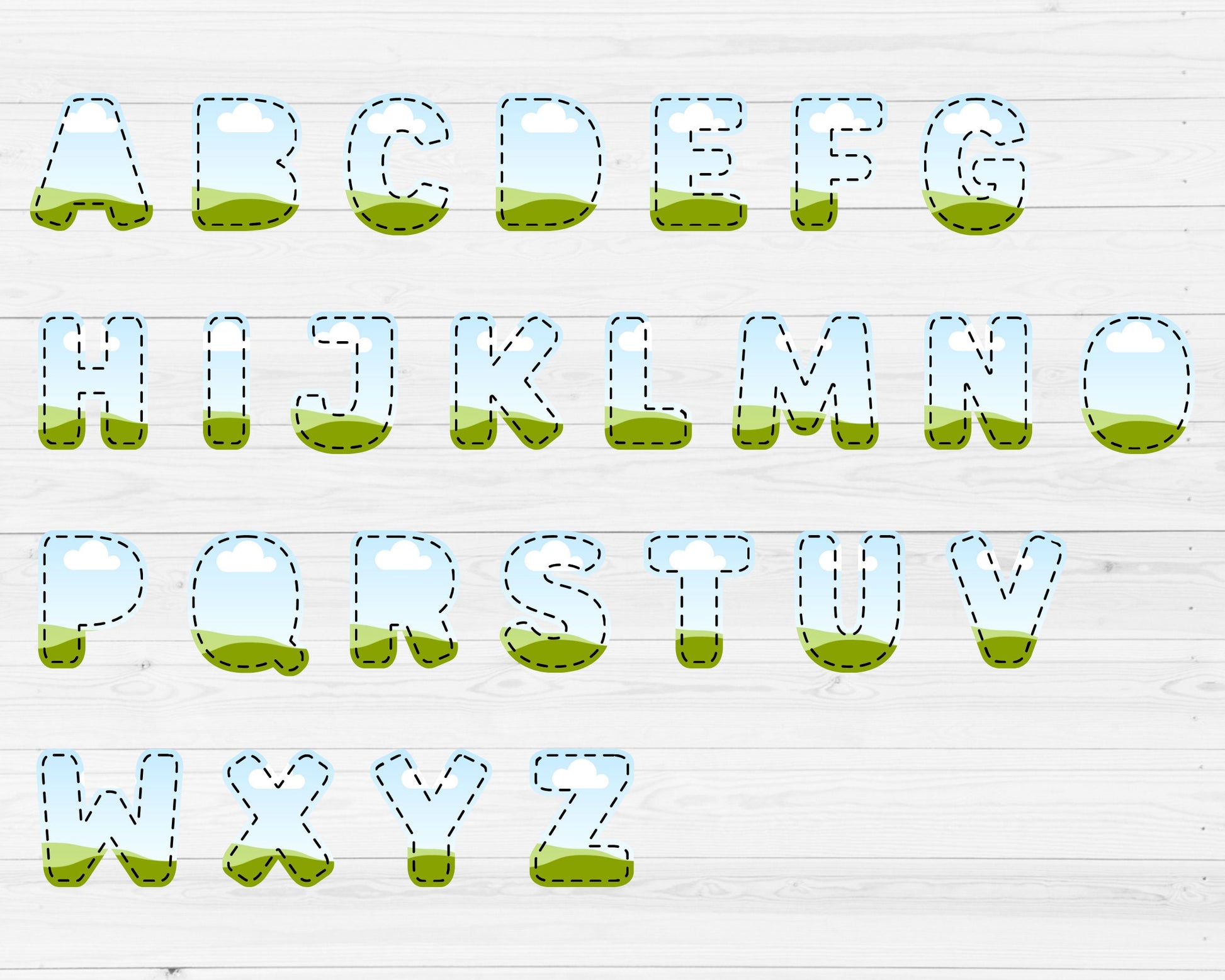 Design Your Own Stitch Letters & Numbers on Canva, Doodle Letters, Digital Stitch Letters, Drag and Drop, Canva Template, Editable Letters