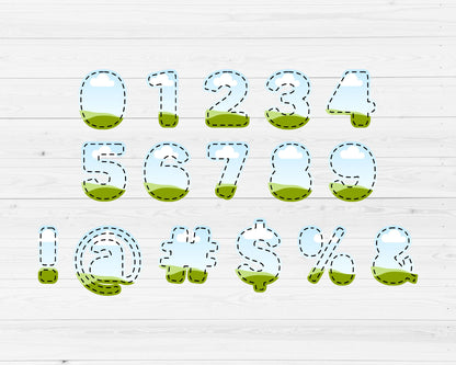 Design Your Own Stitch Letters & Numbers on Canva, Doodle Letters, Digital Stitch Letters, Drag and Drop, Canva Template, Editable Letters