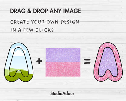 Design Your Own Uppercase Letters & Numbers Canva Frames, Doodle Alphabet Canva Template, Easy Drag and Drop, Sublimation Design Letters PNG
