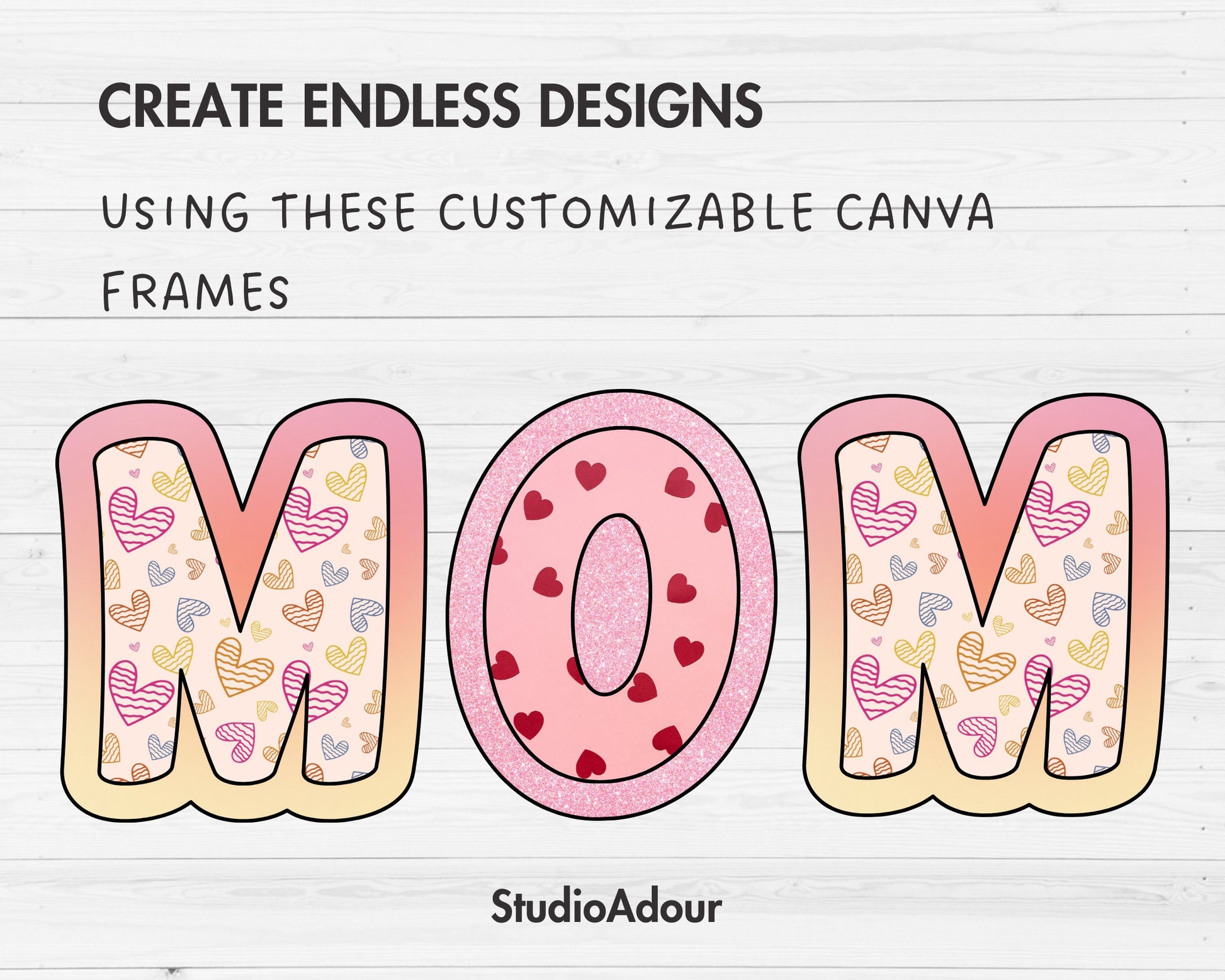 Design Your Own Double Letters, Doodle Alphabet Canva Template, Drag and Drop, Canva Frames, Canva Letters & Numbers PNG, Sublimation Design