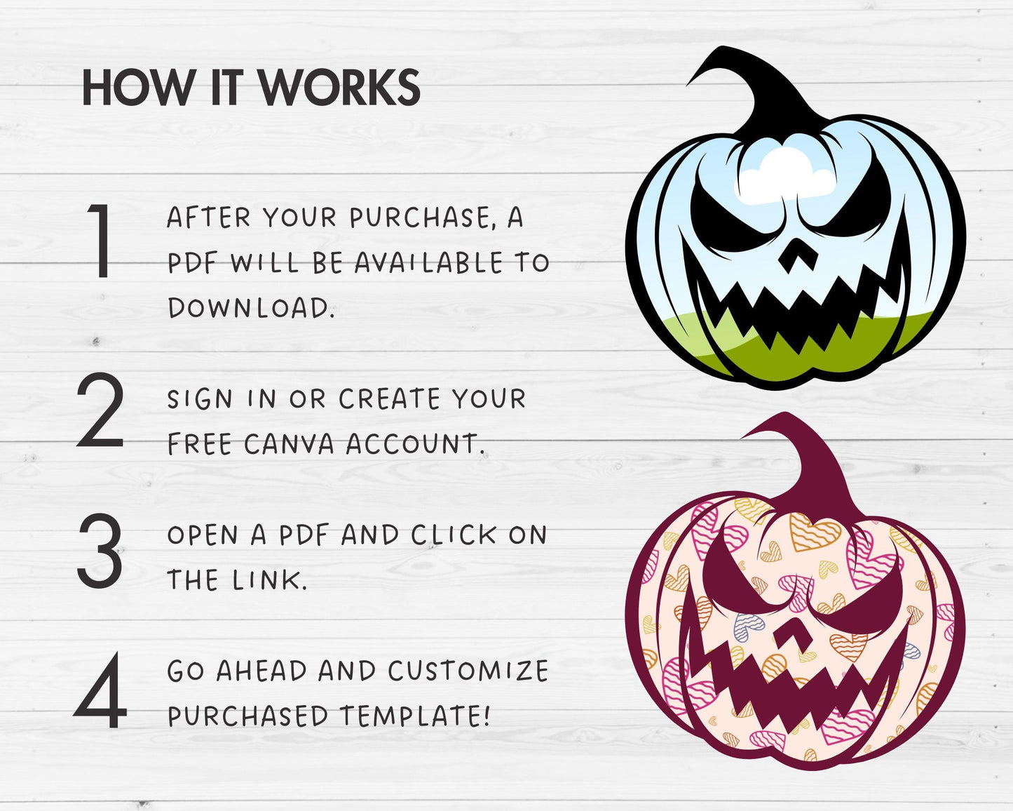 Design Your Own Halloween Pumpkin Canva Frames, Drag and Drop, Pumpkin Canva Template, Spooky Season, Editable Canva Template, Pumpkin Face
