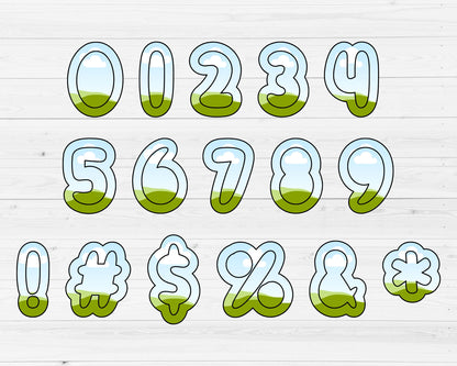 Design Your Own Uppercase Letters & Numbers Canva Frames, Doodle Alphabet Canva Template, Easy Drag and Drop, Sublimation Design Letters PNG