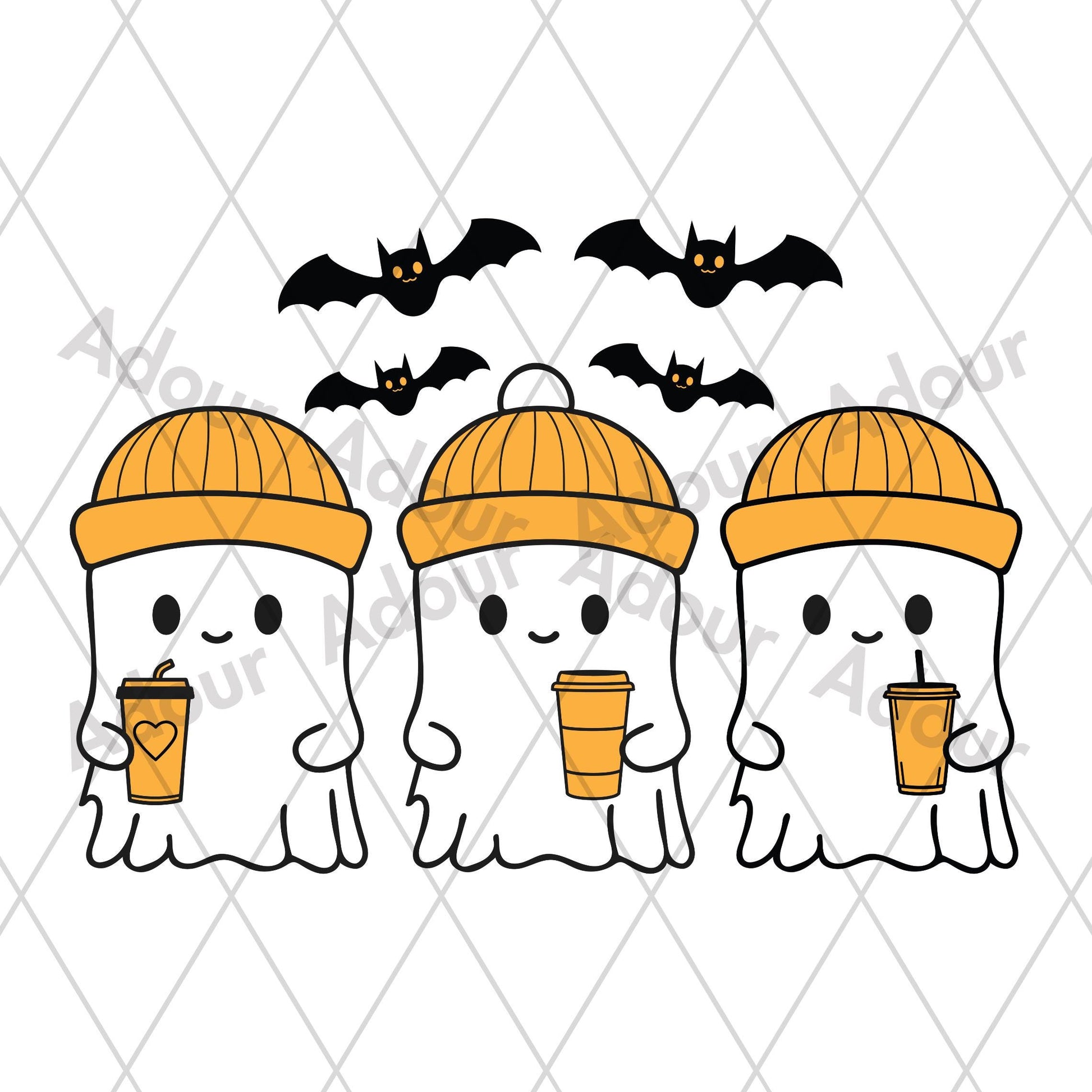 Halloween Ghost Svg, Cute Ghost PNG, Halloween Svg, Halloween Shirt, Halloween Design, Ghost Drinking Coffee, Sublimation Design, Spooky SVG