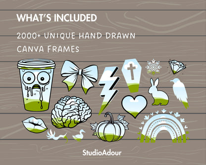 Entire Store, Canva Frames Bundle, Editable Canva Templates, All Past and Future Designs, Drag and Drop, Canva Mockups, Letters & Alphabets