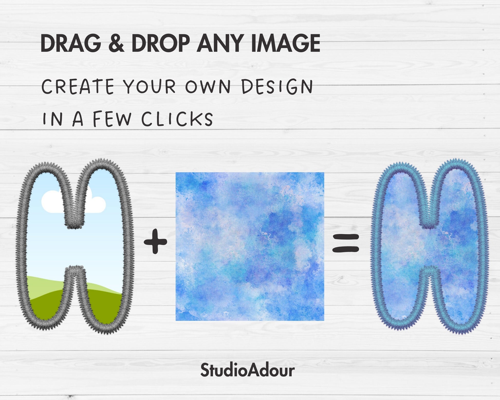 Digital Stitch Canva Alphabet PNG, Faux Embroidery Applique Letters, Bubble Letters Canva Frames, Drag and Drop, Canva Alphabet, Duotone
