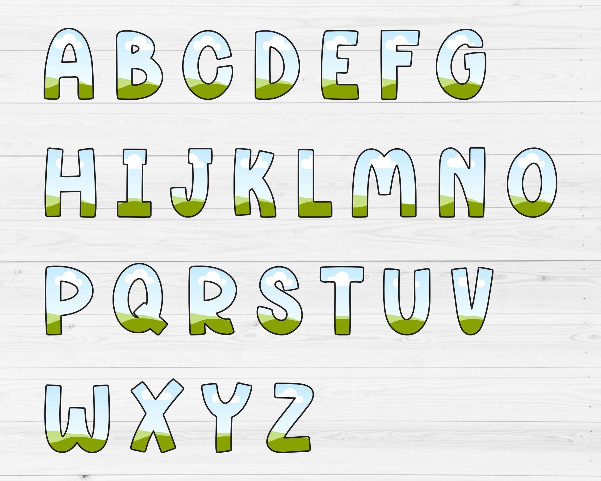 Design Your Own Doodle Letters Canva Frames, Editable Doodle Alphabet Canva Template, Drag and Drop, Uppercase & Lowercase Letters Bundle,