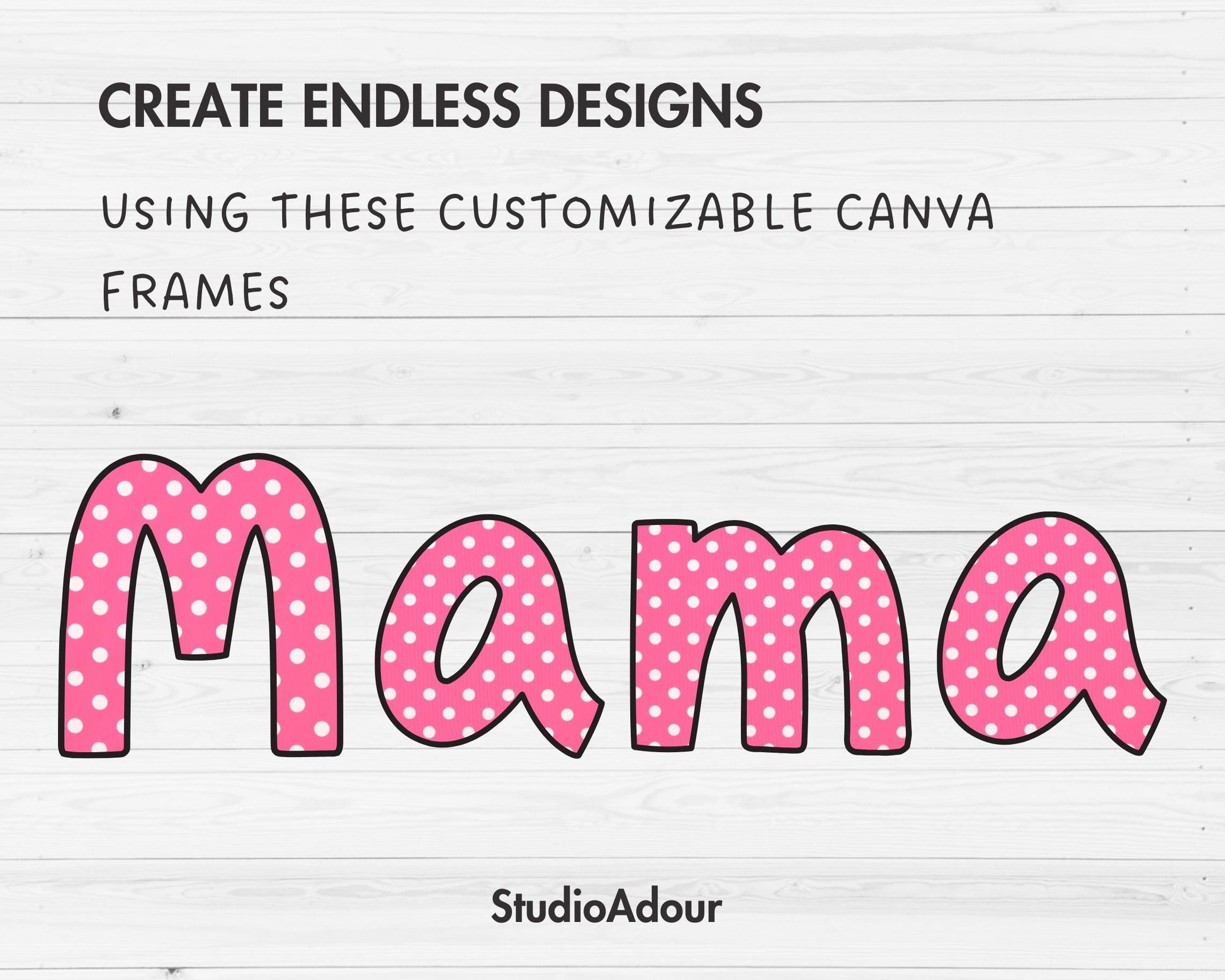 Design Your Own Doodle Letters Canva Frames, Editable Doodle Alphabet Canva Template, Drag and Drop, Uppercase & Lowercase Letters Bundle,