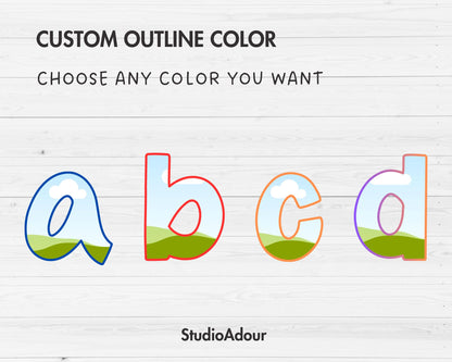 Design Your Own Doodle Letters Canva Frames, Editable Doodle Alphabet Canva Template, Drag and Drop, Uppercase & Lowercase Letters Bundle,