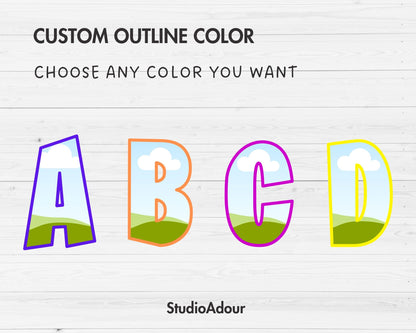 Design Your Own Doodle Letters on Canva, Drag and Drop, Uppercase & Lowercase Canva Alphabet Template, Letters PNG, Canva Frames Bundle