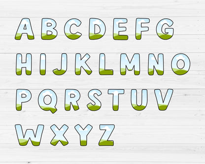 Design Your Own Doodle Letters on Canva, Doodle Alphabet Canva Template, Drag and Drop, Uppercase & Lowercase Canva Alphabet, Letters PNG