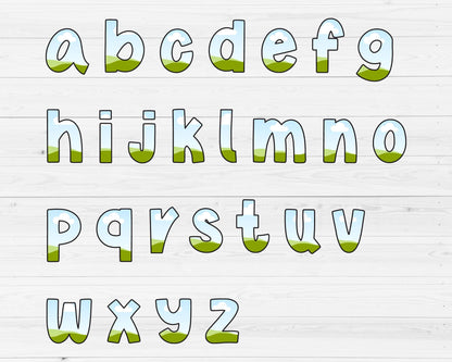 Design Your Own Doodle Letters Canva Frames, Editable Doodle Alphabet Canva Template, Drag and Drop, Uppercase & Lowercase Letters Bundle,
