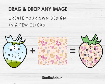 Design Your Own Fruits Canva Frames, Tropical Fruit Canva Templates, Drag and Drop, Editable Canva Frames Bundle, Pineapple Lemon Apple Pear