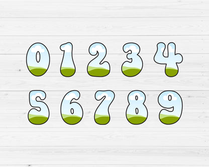 Design Your Own Groovy Alphabet on Canva, Retro Doodle Canva Letters, Drag and Drop, Editable Canva Letters & Numbers, Funky Alphabet