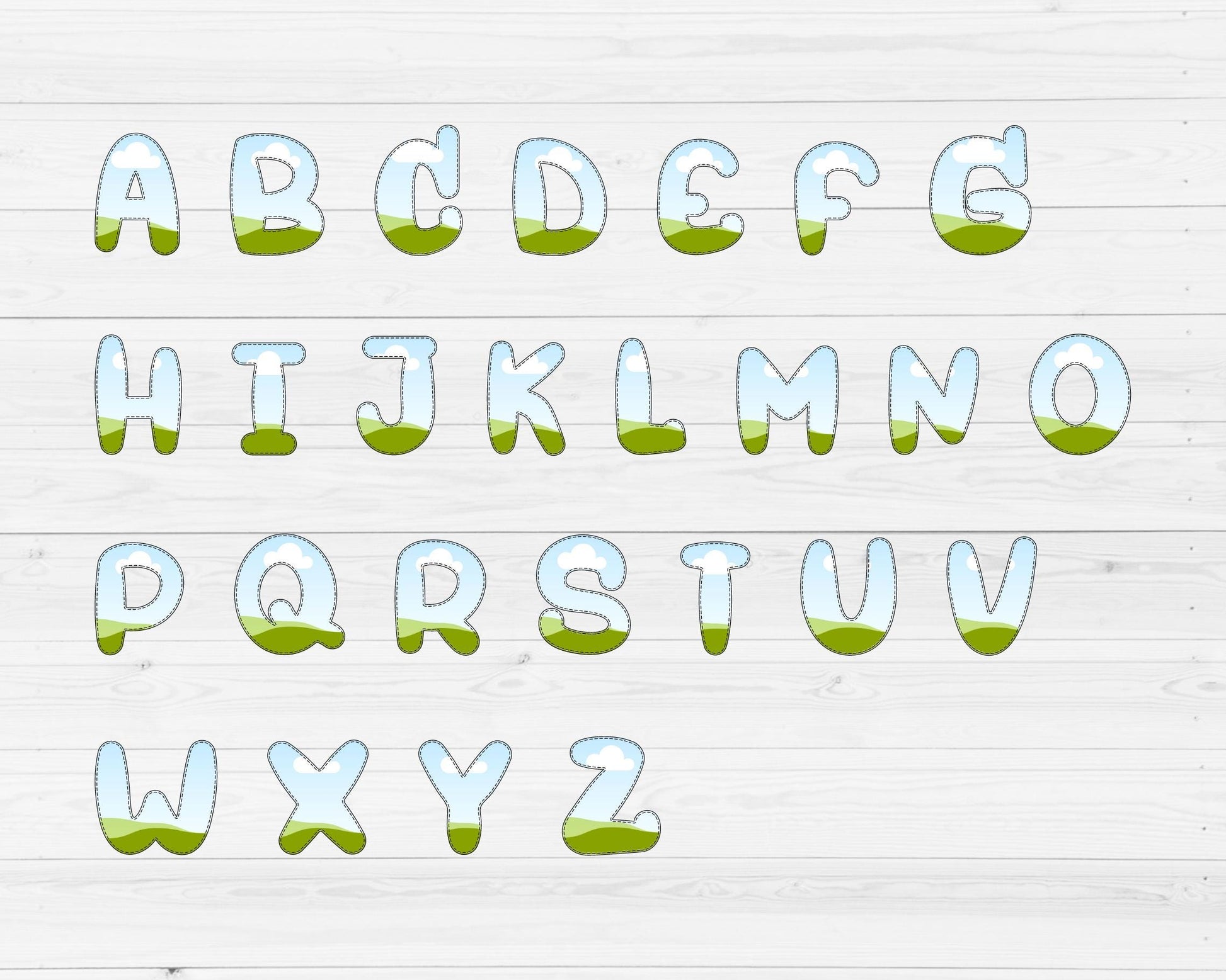 Design Your Own Stitch Letters & Numbers on Canva, Doodle Letters, Digital Stitch Letters, Drag and Drop, Canva Template, Editable Letters