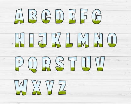 Design Your Own Doodle Letters on Canva, Drag and Drop, Uppercase & Lowercase Canva Alphabet Template, Letters PNG, Canva Frames Bundle