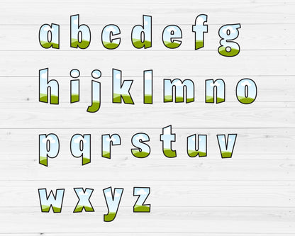 Design Your Own Doodle Letters on Canva, Drag and Drop, Uppercase & Lowercase Canva Alphabet Template, Letters PNG, Canva Frames Bundle