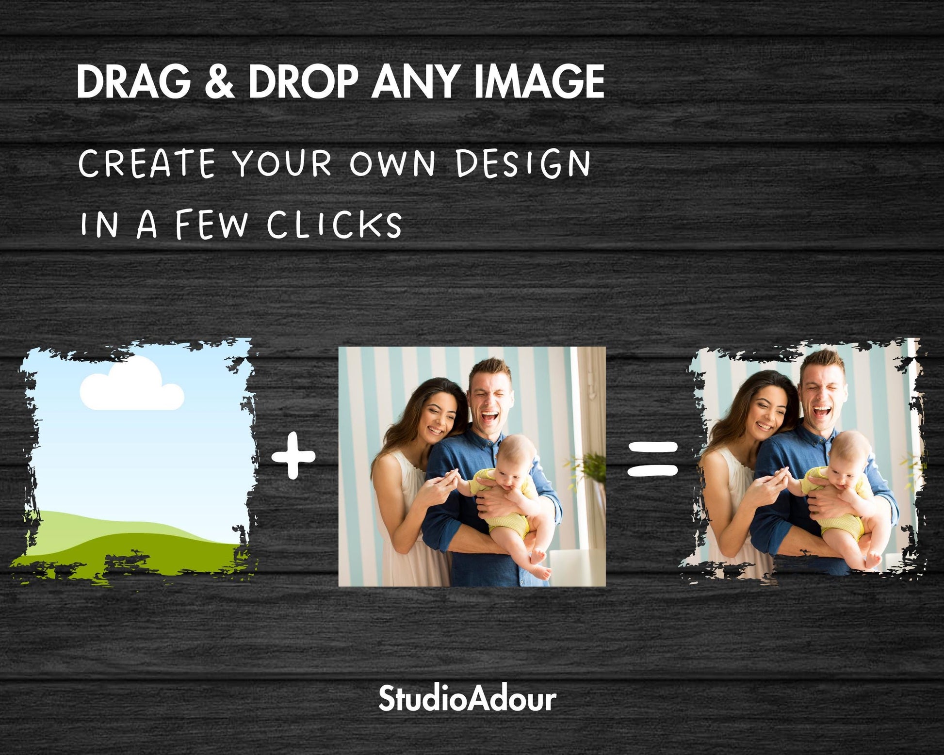 Design Your Own Distressed Edge Canva Frames, Grunge Pages Templates, Drag and Drop Canva Frames Bundle, Sublimation Design, Photo Collage