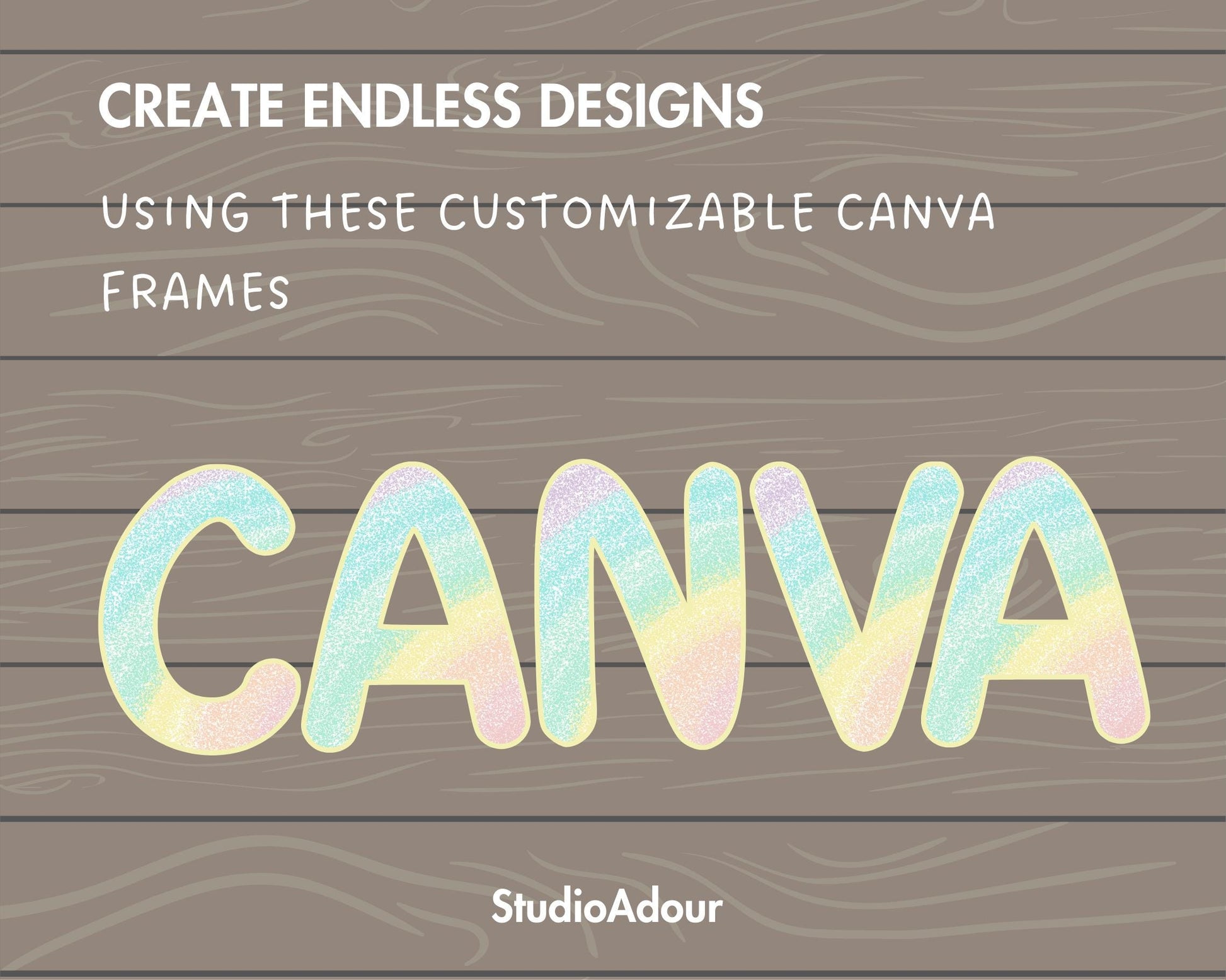 Design Your Own Doodle Letters on Canva, DIY Doodle Alphabet Canva Template, Drag and Drop, Editable Canva Alphabet, Canva Frames Bundle #79