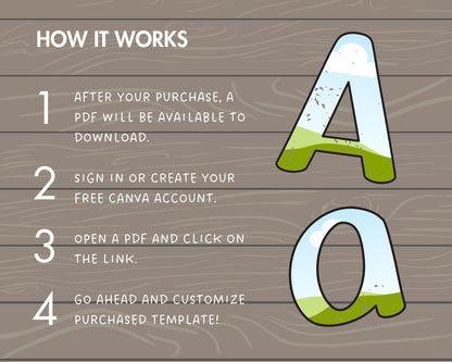 Design Your Own Retro Doodle Letters on Canva, Distressed Letters Canva Template, Easy Drag and Drop, Editable Canva Letters and Numbers #81
