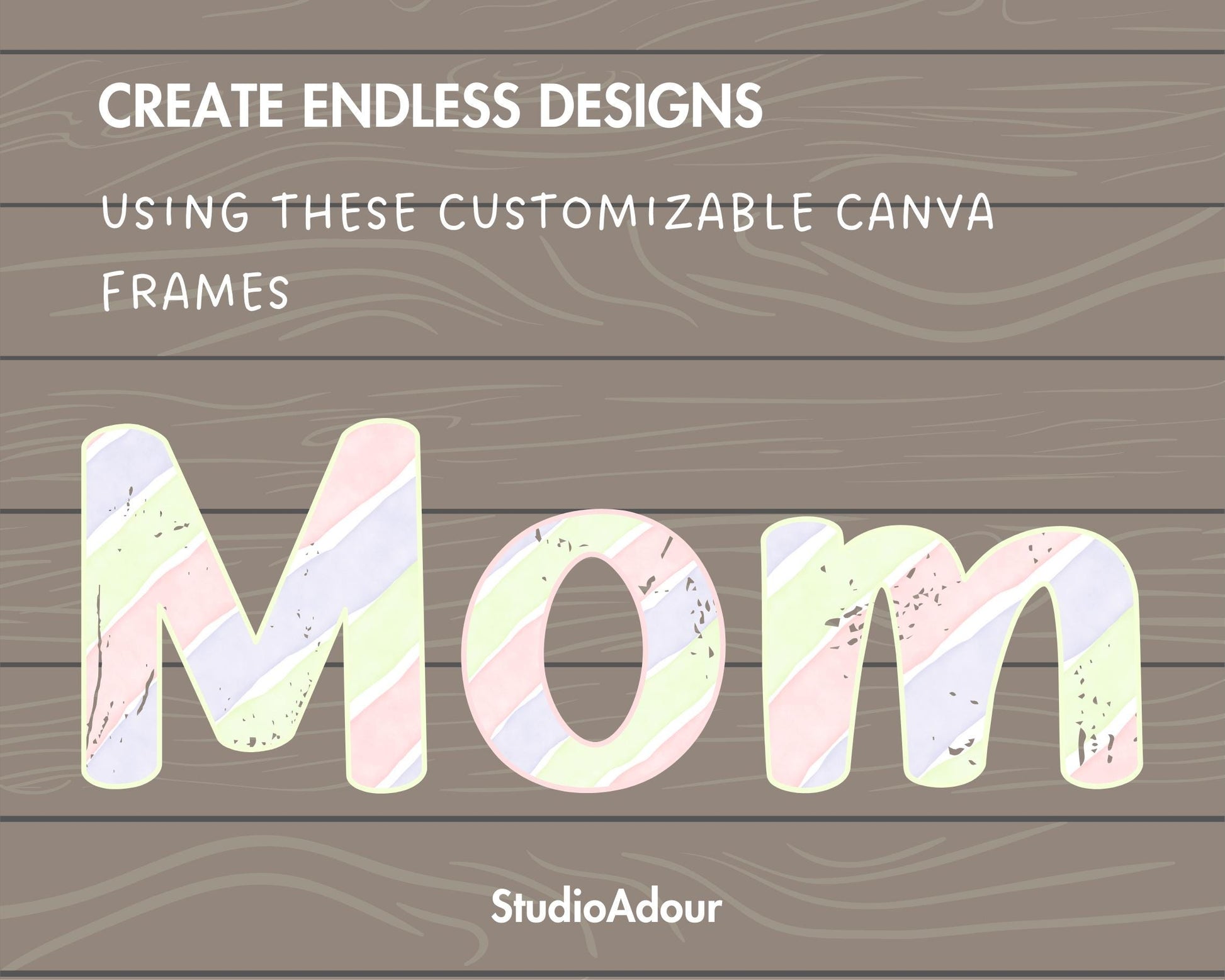 Design Your Own Retro Doodle Letters on Canva, Distressed Letters Canva Template, Easy Drag and Drop, Editable Canva Letters and Numbers #81