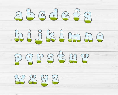 Design Your Own Groovy Alphabet on Canva, Retro Doodle Canva Letters, Drag and Drop, Editable Canva Letters & Numbers, Funky Alphabet