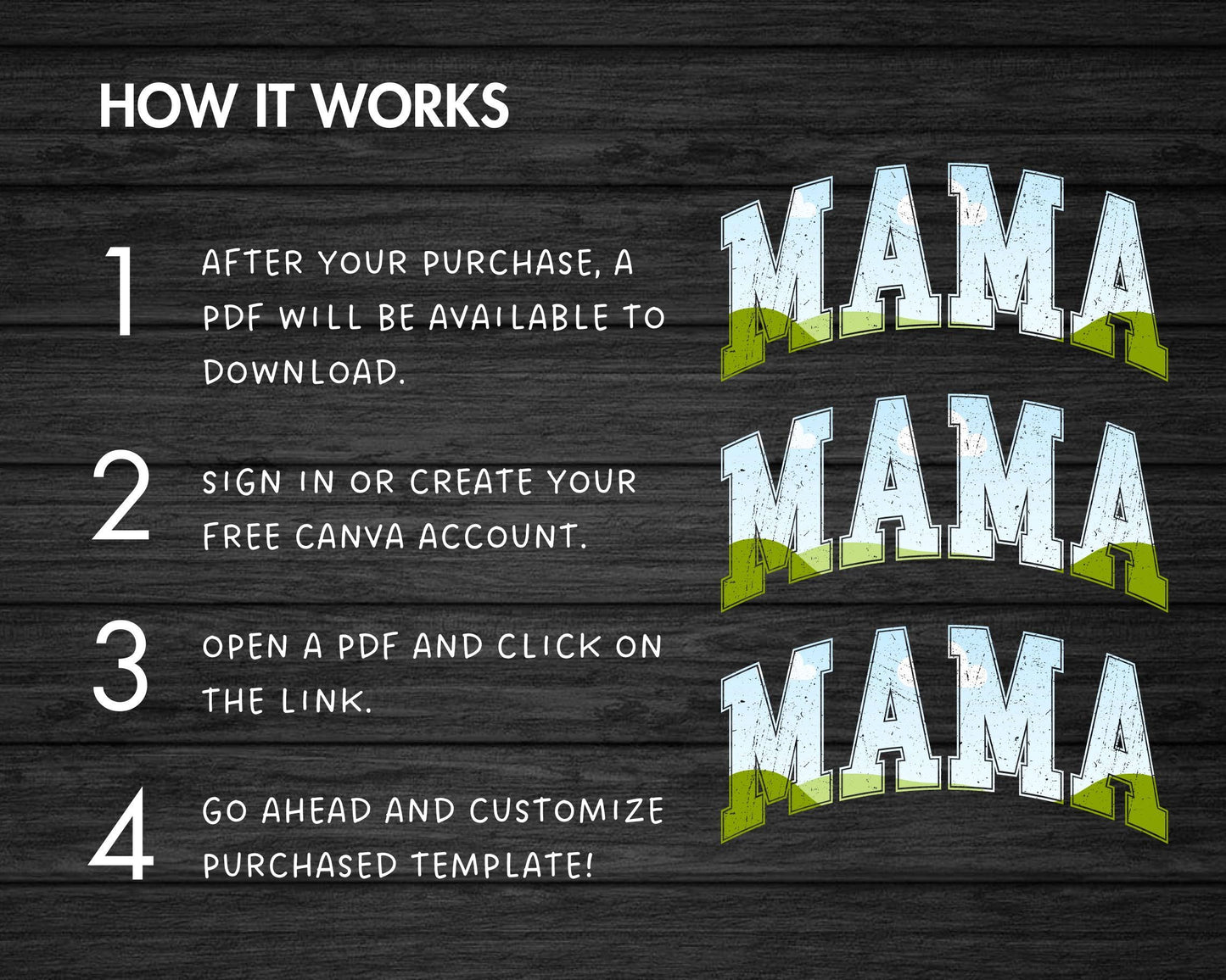 Design Your Own Distressed Mama Canva Frame, Editable Mama Canva Template, Drag and Drop, Sublimation Design, Mother's Day, Mama Varsity