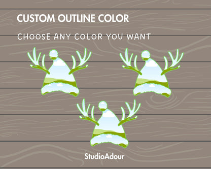 Design Your Own Christmas Hat with Antler Canva Frames, Santa Hat Canva Template, Drag and Drop Photo, Editable Xmas Hats, Reindeer Antlers