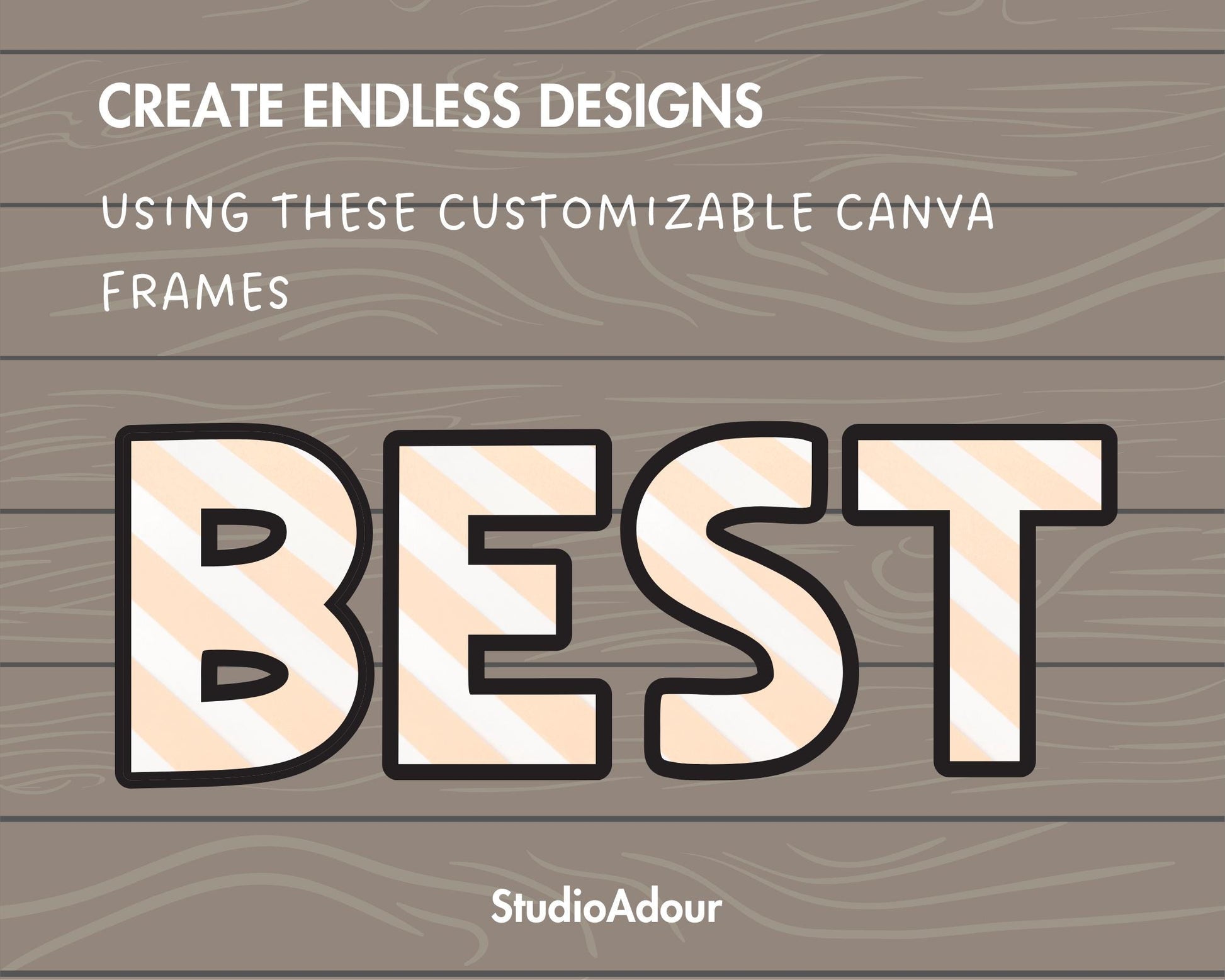 Design Your Own Canva Letters, Alphabet Canva Template, Drag and Drop, Canva Frames Bundle, Canva Letters & Numbers, Doodle Letters, #78