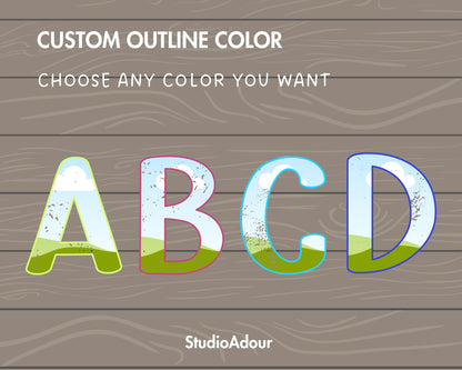 Design Your Own Retro Doodle Letters on Canva, Distressed Letters Canva Template, Easy Drag and Drop, Editable Canva Letters and Numbers #81