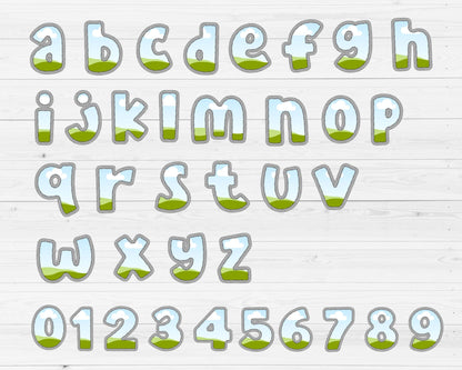 Design Your Own Doodle Letters and Numbers, Faux Embroidery Alphabet, Uppercase & Lowercase Letters, Stitch Canva Letters, Drag and Drop
