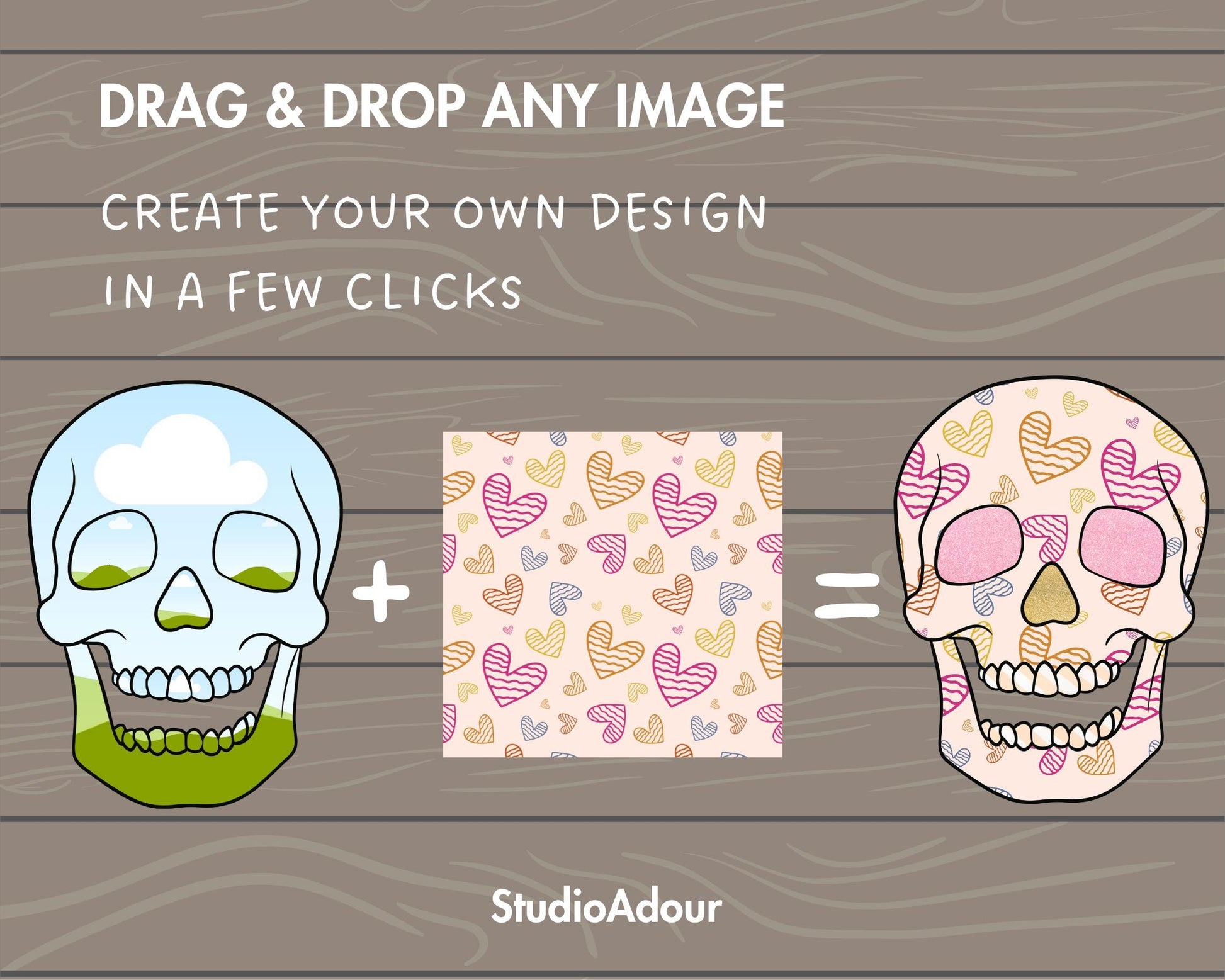 Design Your Own Skull Head on Canva, Editable Skull Canva Template, Drag and Drop Photo, Skull Clipart, Halloween Skull, Skull Canva Frames