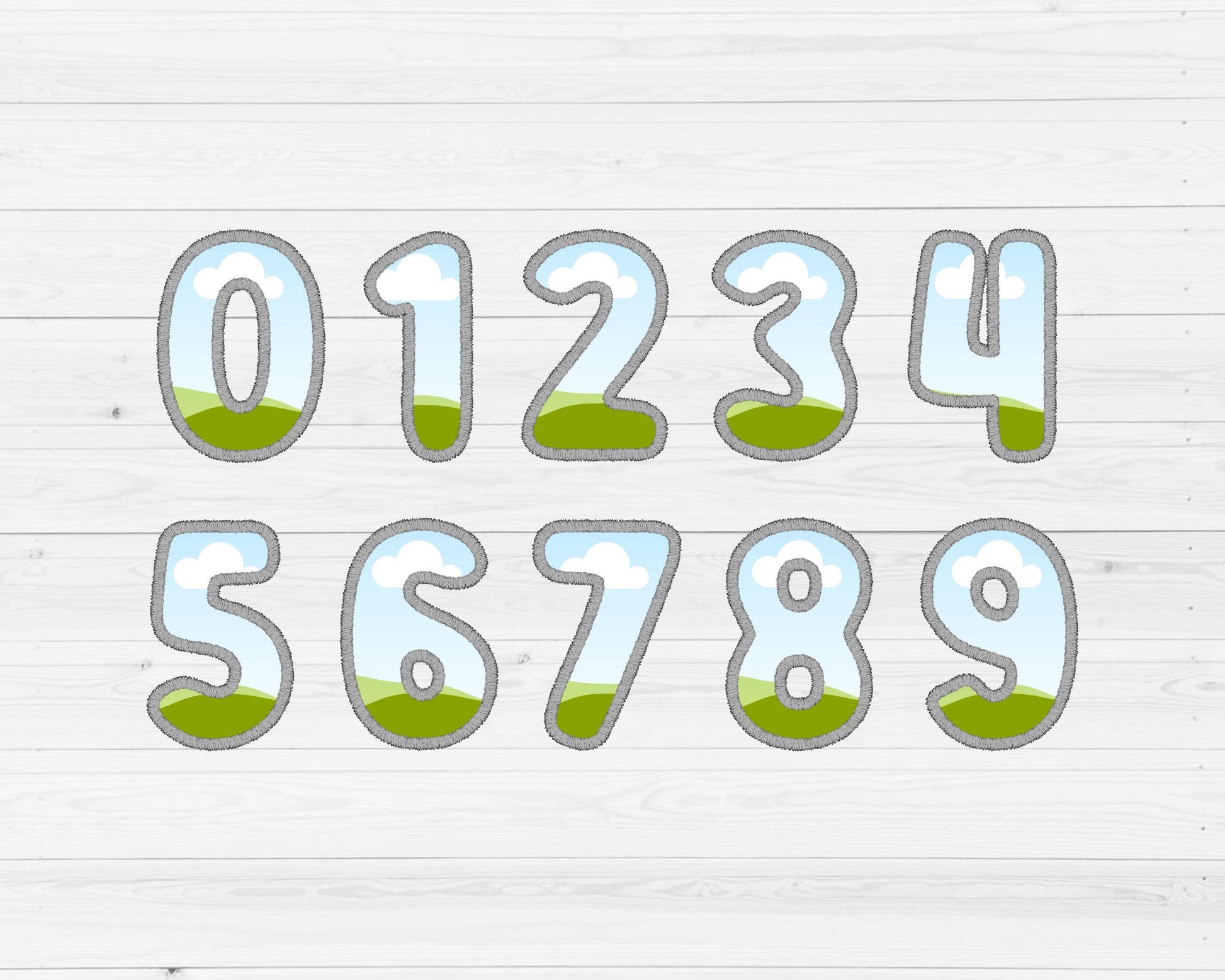 Design Your Own Digital Stitch Letters and Numbers, Faux Embroidery Canva Alphabet, Applique Patch Canva Letters, Drag and Drop, Duotone #83