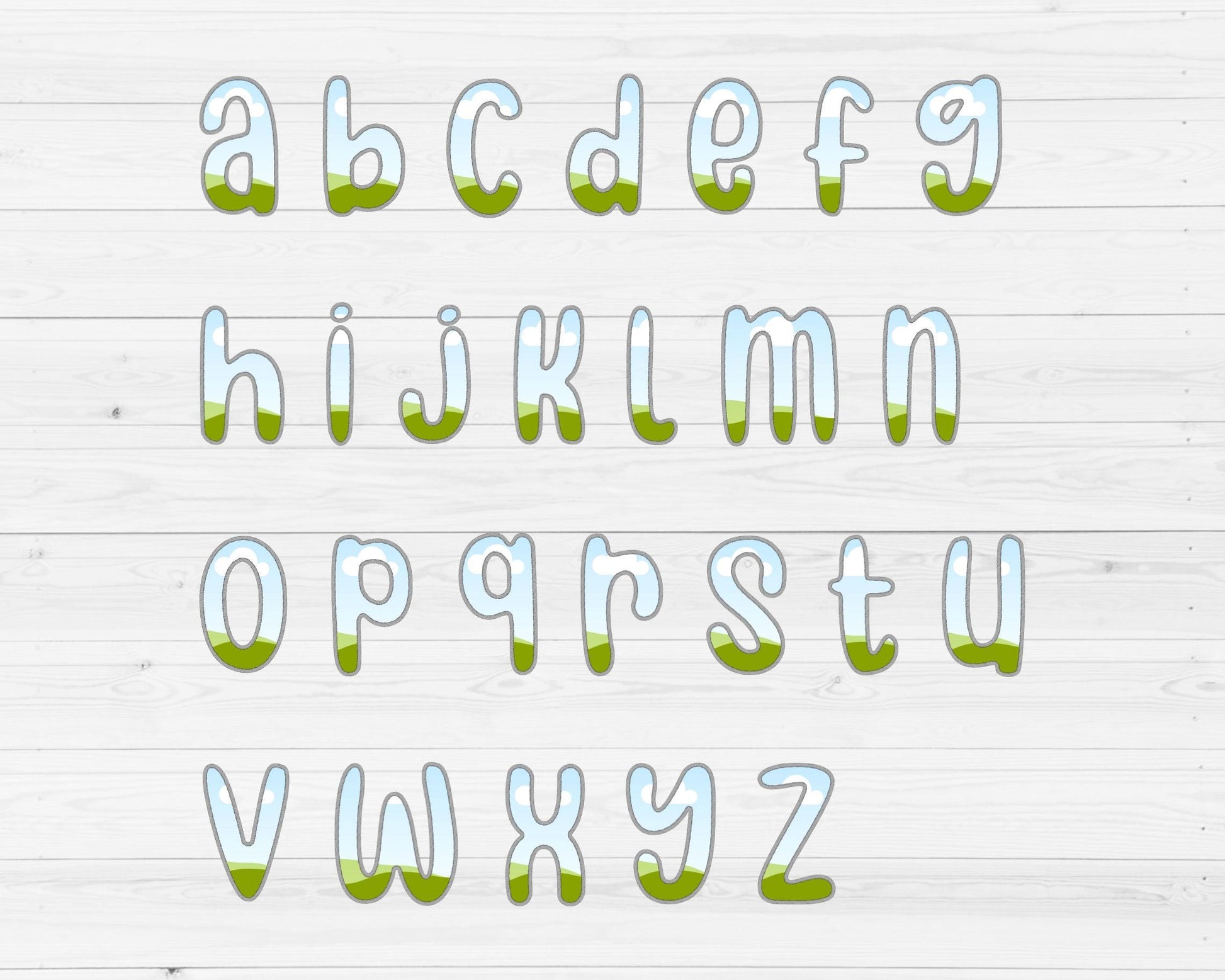 Digital Stitch Canva Alphabet PNG, Faux Embroidery Applique Letters, Canva Frames Bundle, Drag & Drop, Editable Canva Alphabet, Duotone #88