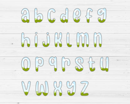 Digital Stitch Canva Alphabet PNG, Faux Embroidery Applique Letters, Canva Frames Bundle, Drag & Drop, Editable Canva Alphabet, Duotone #88