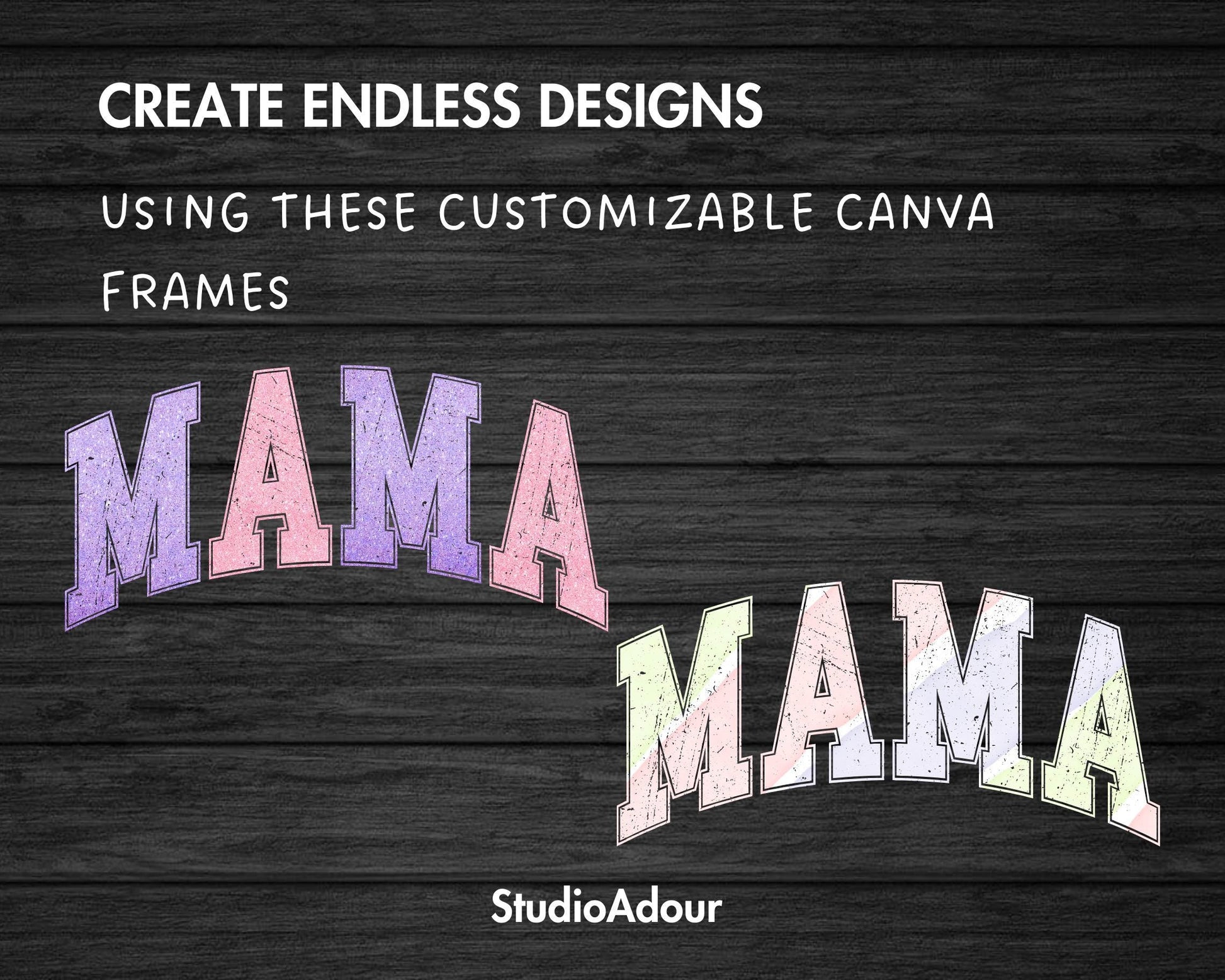 Design Your Own Distressed Mama Canva Frame, Editable Mama Canva Template, Drag and Drop, Sublimation Design, Mother's Day, Mama Varsity
