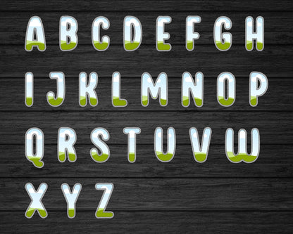 Design Your Own Stitch Letters Canva Frames, Faux Embroidery Alphabet, Digital Embroidery Canva Letters PNG, Drag and Drop, Applique Letters