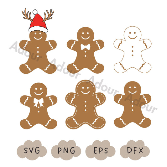 Gingerbread Man SVG, Gingerbread Cut File, Christmas Graphic, Gingerbread Clipart, Gingerbread Silhouette, , Christmas Svg, Commercial Use