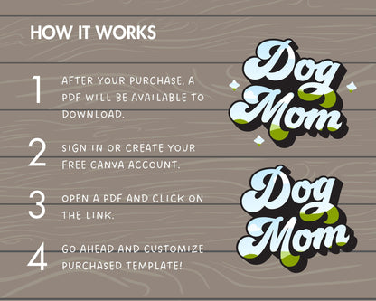 Design Your Own Dog Mom Canva Frame, Editable Dog Mom Canva Template, Drag and Drop, Sublimation Design, Dog Lover PNG, Dog Mom T-Shirt
