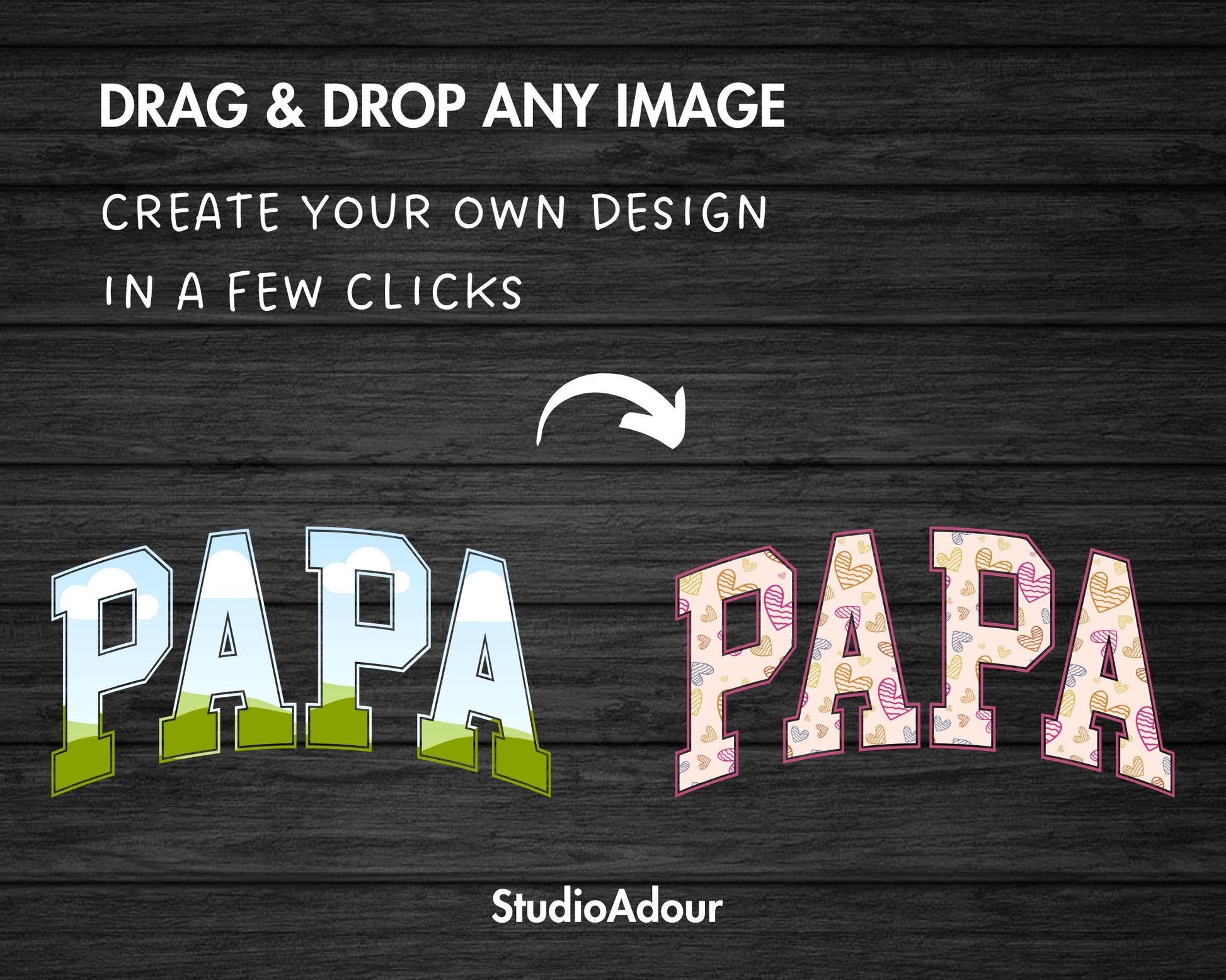 Design Your Own Papa Canva Frame, Editable Varsity Papa Canva Template, Drag and Drop, Sublimation Design, Retro Papa PNG, Sport College