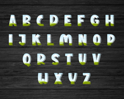 Design Your Own Doodle Letters on Canva, Cartoon Alphabet Canva Template, Drag and Drop, Editable Uppercase & Lowercase Canva Letters #95