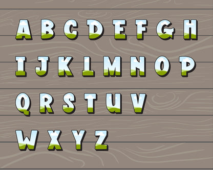 Doodle Letters Canva, Alphabet Canva Template, Drag and Drop, Editable Canva Letters, Canva Frames Bundle, Blank Letters, Photo Collage #97