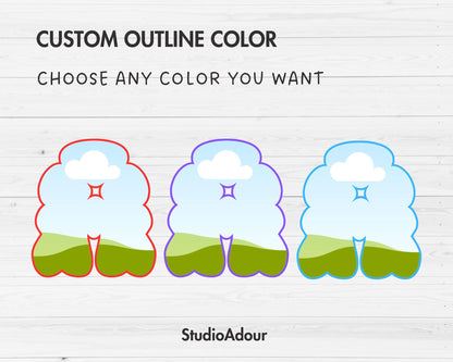 Cloud Canva Letters, Alphabet Canva Template, Drag and Drop, Editable Canva Letters & Numbers, Canva Frames Bundle, DIY Blank Letters #96