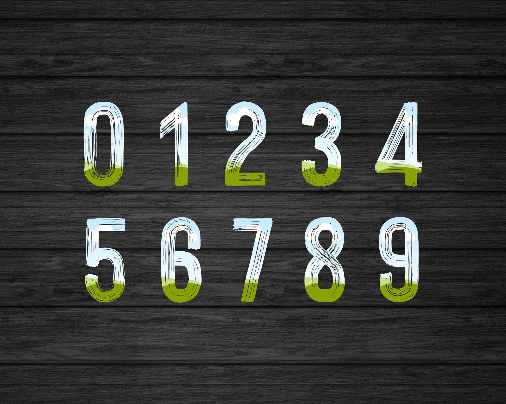 Paint Letters Canva, Brushstroke Alphabet Canva Template, Canva Frames Bundle, Painted Font Canva, Hand Drawn Letters & Numbers