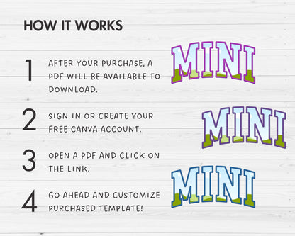 Design Your Own Stitch Mini Canva Frame, Faux Embroidery Mini Canva Template, Drag and Drop, Sublimation Design, Mini Varsity, Mini Shirt