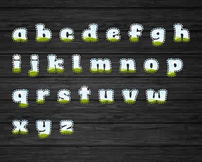 Alphabet Canva Template, Uppercase & Lowercase Letters, Canva Letter Frames, Easy Drag and Drop, Editable Alphabet PNG, Sublimation Design