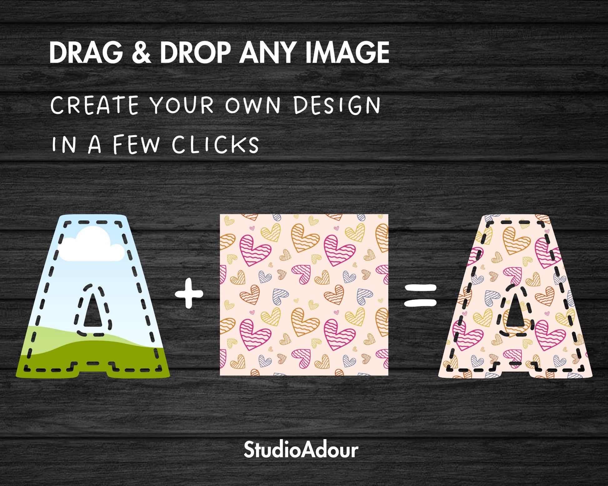 Design Your Own Stiched Letters on Canva, Doodle Letters PNG, Canva Frames Bundle, Editable Canva Letters, Drag and Drop, Digital Stitch