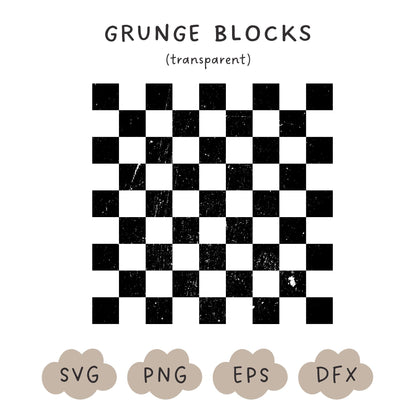 Grunge Blocks SVG, Distressed Checkboard PNG, Distressed Background, Check Pattern, Cut File, Checkered Grunge Vector, Distressed Overlay