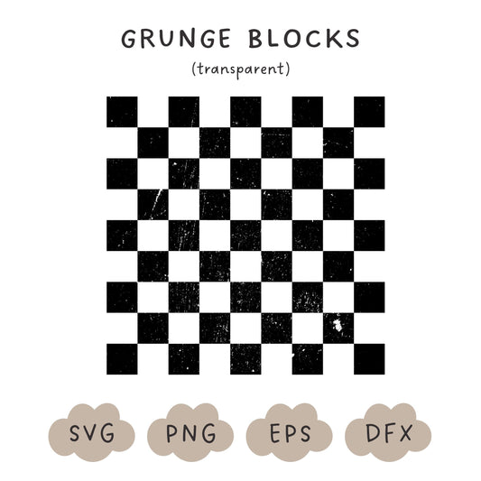 Grunge Blocks SVG, Distressed Checkboard PNG, Distressed Background, Check Pattern, Cut File, Checkered Grunge Vector, Distressed Overlay