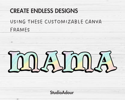 Design Your Own Canva Letters, Canva Letters Template, Editable Alphabet, DIY Letters & Numbers PNG, Retro Letters, Vintage Alphabet Canva