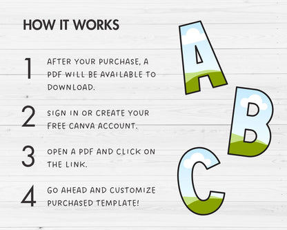 Design Your Own Doodle Letters Canva, Uppercase Alphabet Canva Template, Drag and Drop, Editable Canva Letters, Canva Frames Bundle